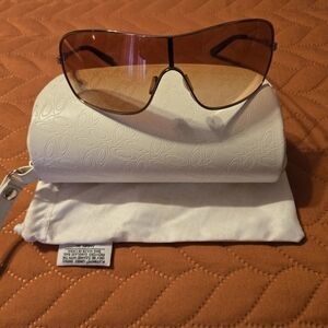 Oakley Brown Shield Sunglasses Sleek Wraparound Design